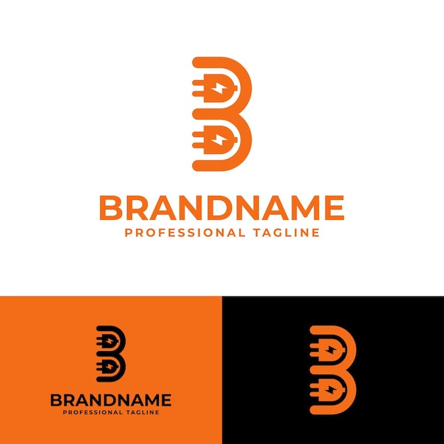 Logotipo de la letra B Plug adecuado para cualquier negocio relacionado con Plug con la inicial B