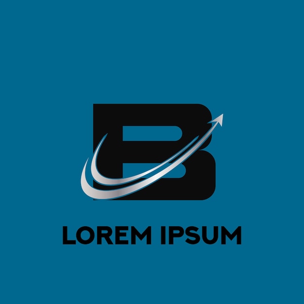Logotipo de letra B de viaje abstracto