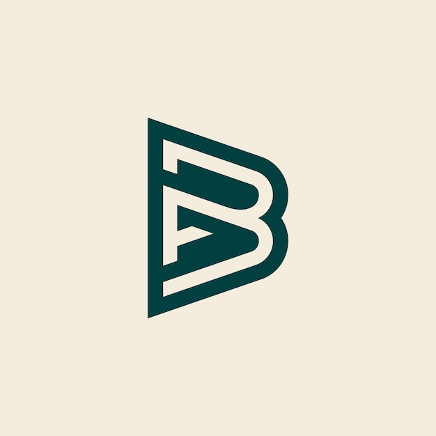 Logotipo de la letra BA o AB