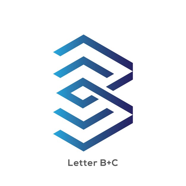 El logotipo de la letra BC entrelazada