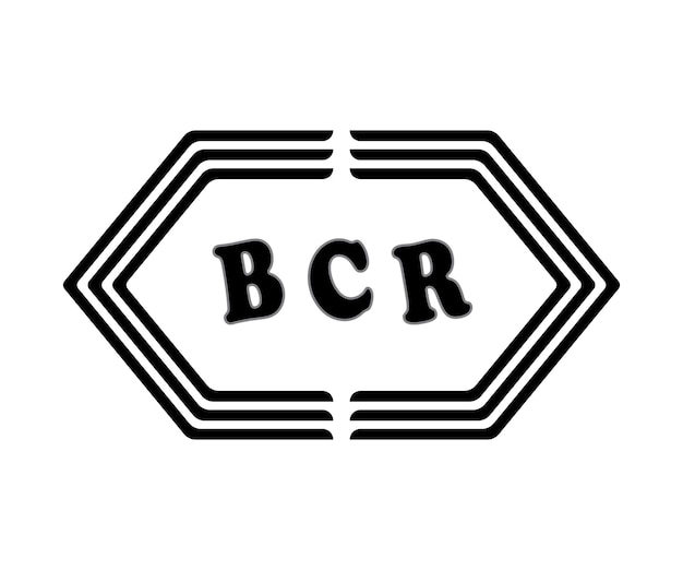 Logotipo de la letra BCR Diseño BCR Logotipo de monograma simple y moderno Abstracto Diseño vectorial del alfabeto