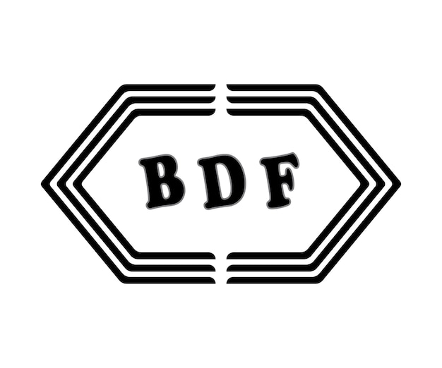 Logotipo de la letra BDF Diseño BDF Logotipo de monograma simple y moderno Abstracto Diseño vectorial del alfabeto