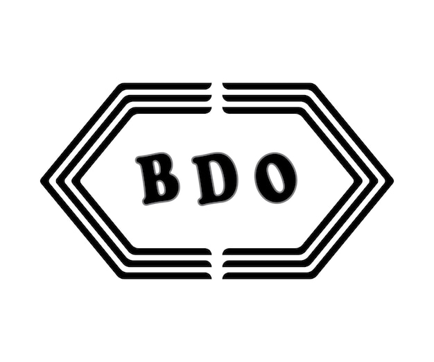 Logotipo de la letra BDO Diseño BDO Logotipo de monograma simple y moderno Abstracto Diseño vectorial alfabético