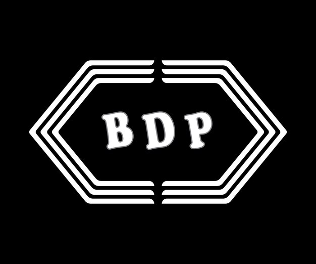 Logotipo de la letra BDP Diseño BDP Logotipo de monograma simple y moderno Abstracto Diseño vectorial alfabético
