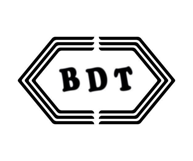 Logotipo de la letra BDT Diseño BDT Logotipo de monograma simple y moderno Abstracto Diseño vectorial del alfabeto