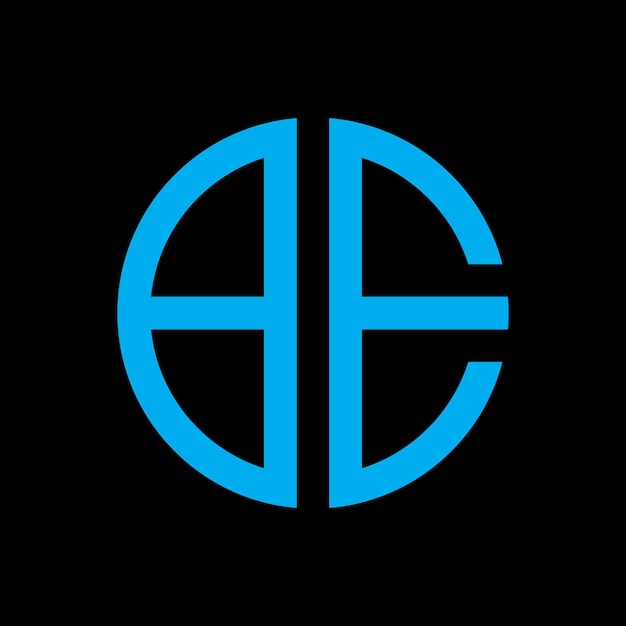 Logotipo de la letra BE Diseño creativo Monograma de la BE Logotipo Concepto único Vector
