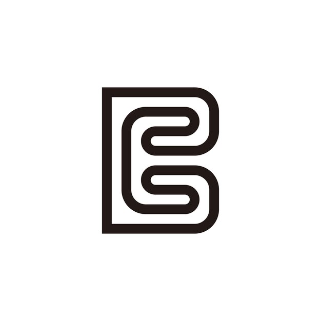 Logotipo de la letra BE o del monograma de la letra EB estilo minimalista moderno y único