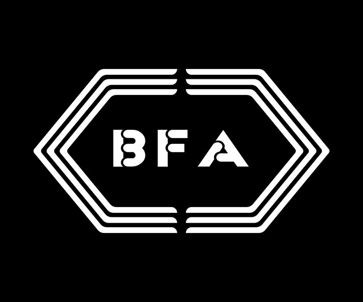 Vector el logotipo de la letra bfa diseño bfa monograma creativo simple y moderno logotipo de la carta inicial ilustración
