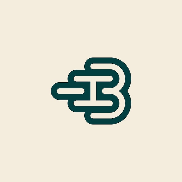 Vector logotipo de la letra bh o hb