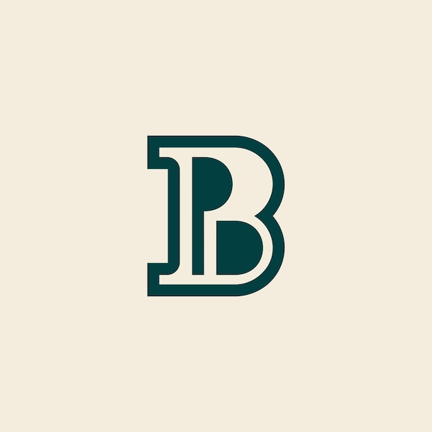 Logotipo de letra BP o PB