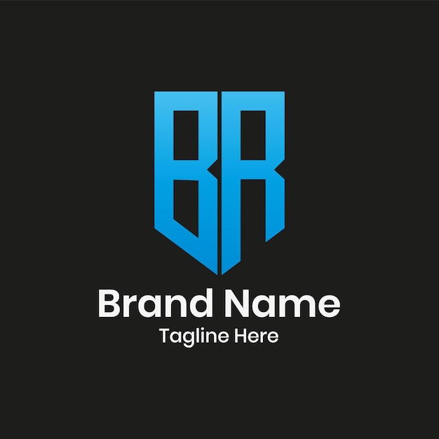 logotipo de letra br vectorial