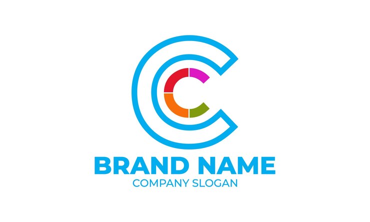 Vector logotipo de letra c diseño o aplicación de logotipo c
