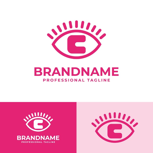 Vector logotipo de la letra c eye adecuado para negocios relacionados con la visión espía óptica o ojo con la inicial c