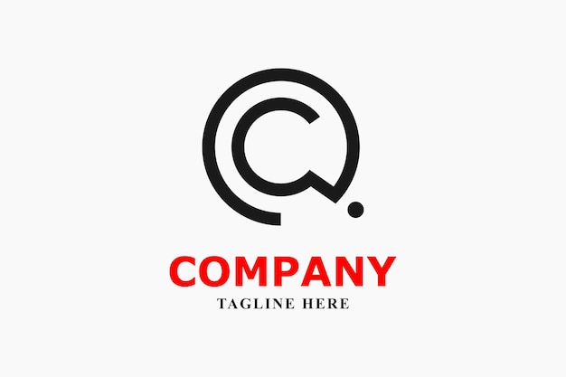 logotipo de la letra c y el monograma del signo de interrogación