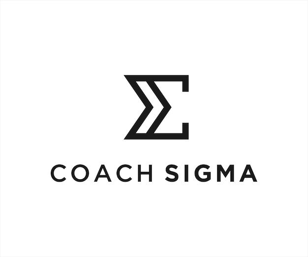 Logotipo de letra c sigma o vector sigma