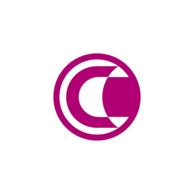 logotipo de letra C simple y elegante