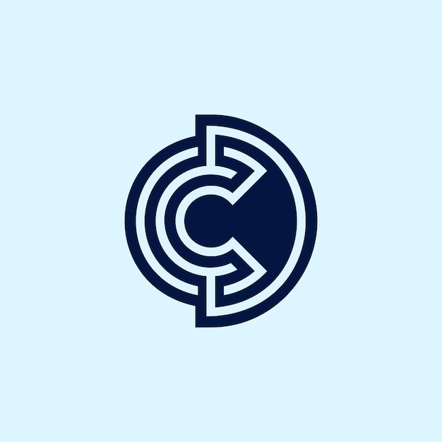 Logotipo de letra CD o DC
