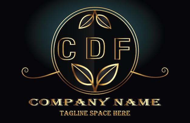 Vector logotipo de la letra cdf