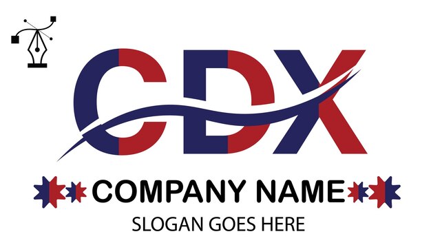 Vector el logotipo de la letra cdx