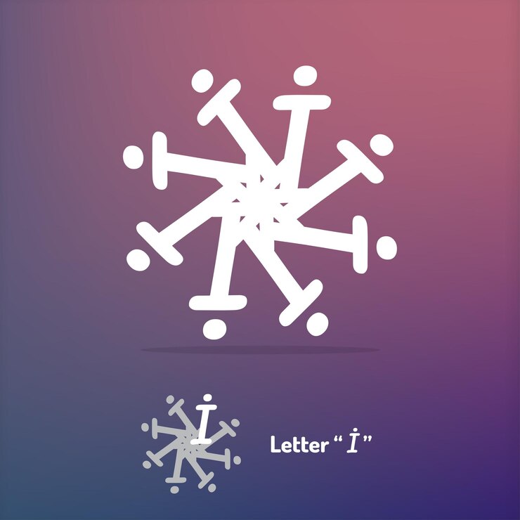Logotipo de la letra del círculo I