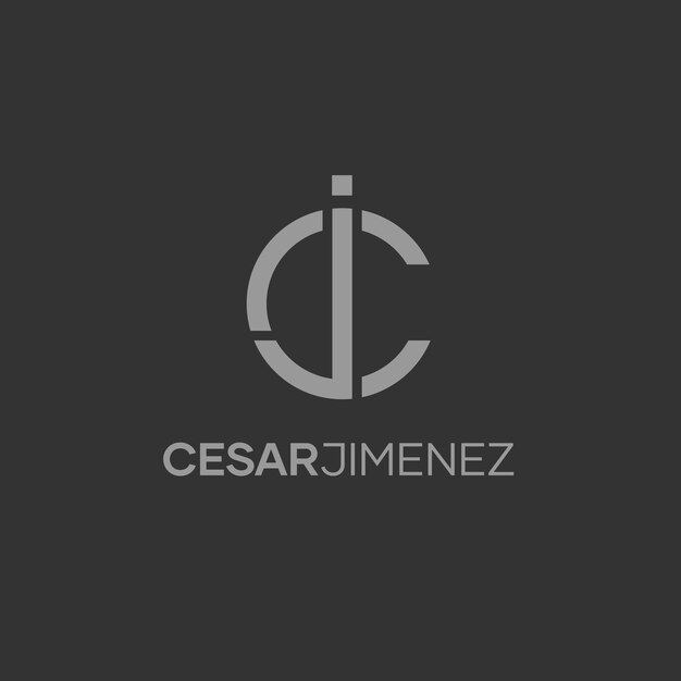 El logotipo de la letra CJ