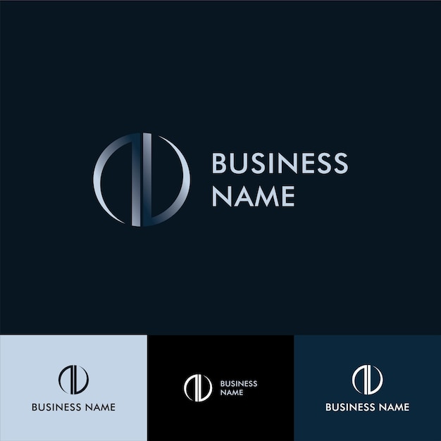 Logotipo con letra compuesta N dan L yang moderno