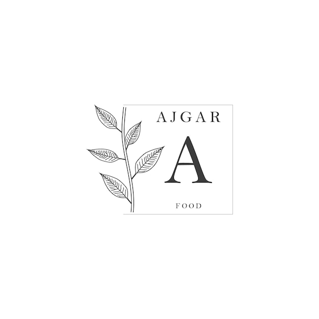 Un logotipo de letra con un concepto floral creativo para empresas de negocios, belleza, bienes raíces Vector Premium