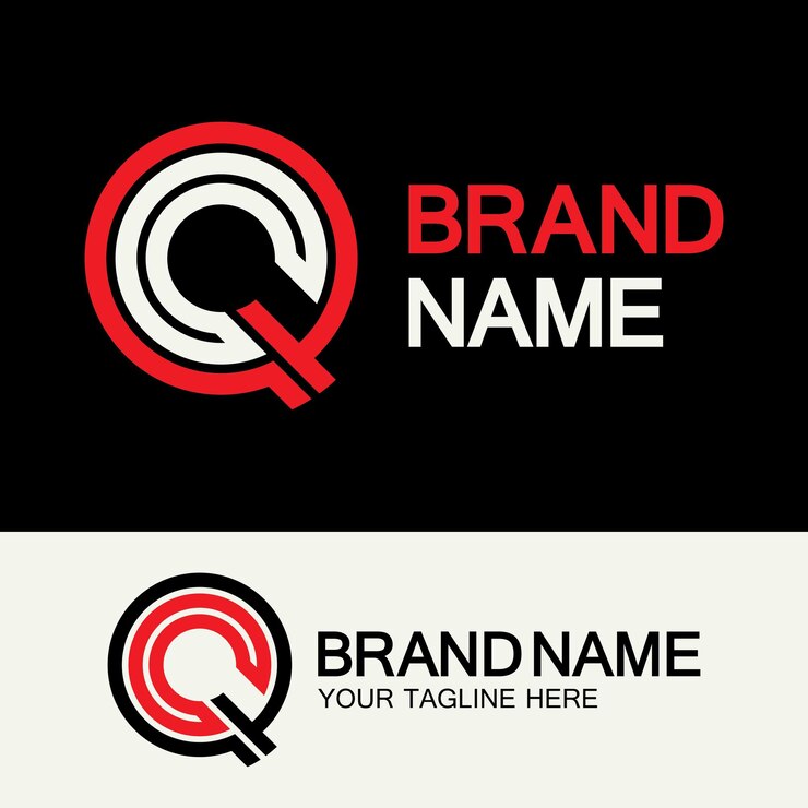 Vector logotipo de la letra creativa qc o el modelo de logotipo del monograma cq