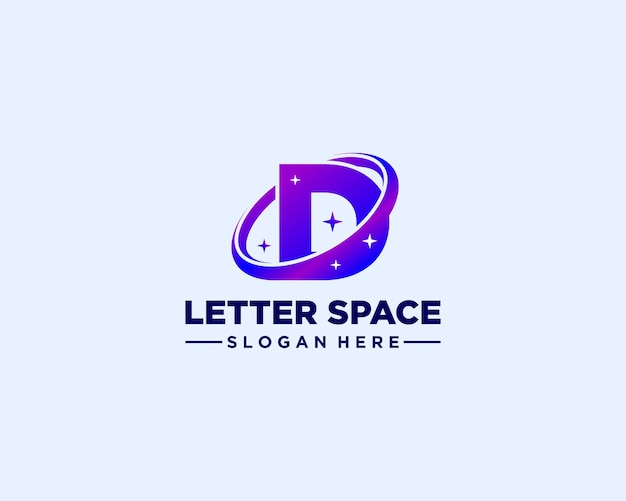 El logotipo de la letra D espaciado