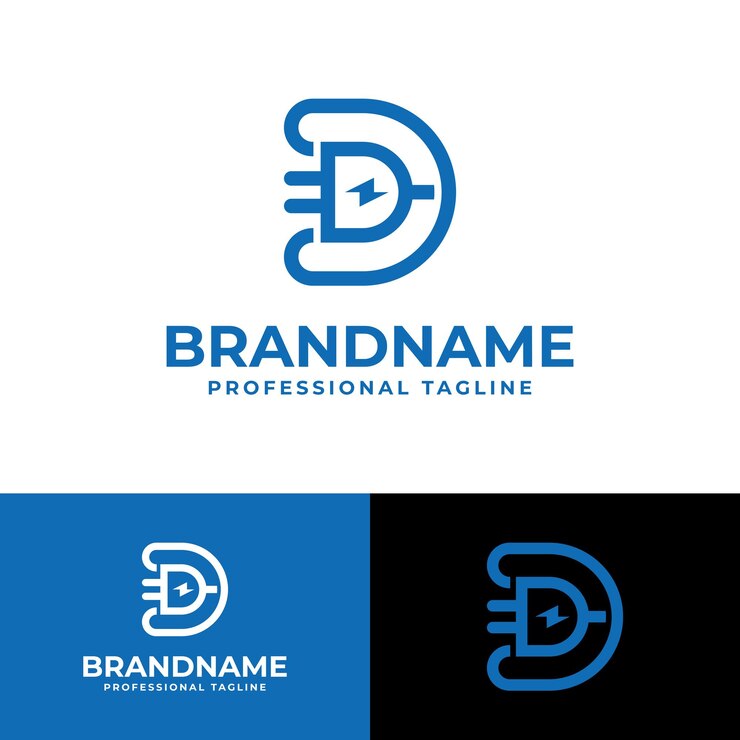 Vector logotipo de la letra d plug adecuado para cualquier negocio relacionado con plug con la inicial d