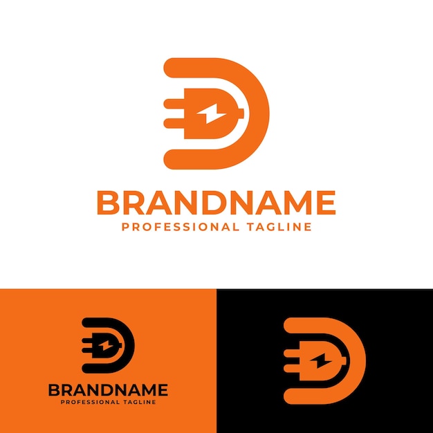 Logotipo de la letra D Plug adecuado para cualquier negocio relacionado con Plug con la inicial D