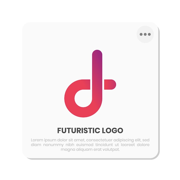 Logotipo de la letra d con tema futurista