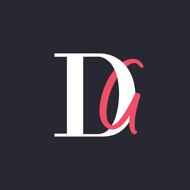 Logotipo de la letra DA perfectamente mezclado Iniciales Diseño del logotipo de la carta DA