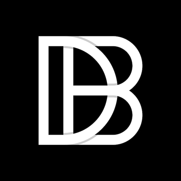 Vector logotipo de la letra db o bd