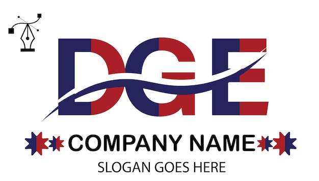 Vector logotipo de la letra dge