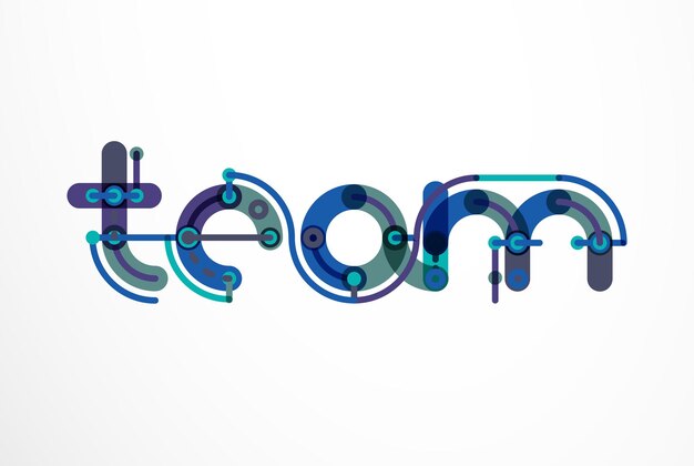 Logotipo de letra de diseño de línea abstracta