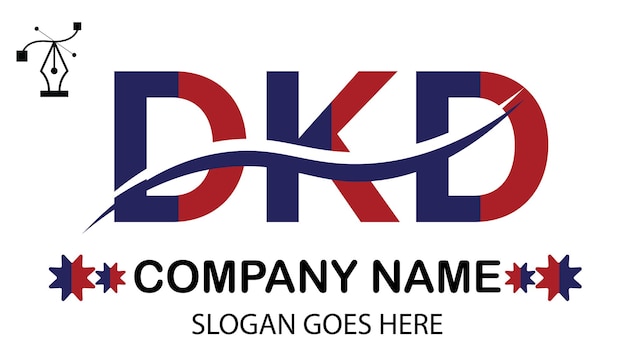 Vector logotipo de la letra dkd