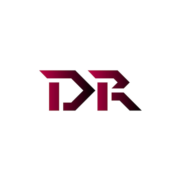 logotipo de la letra dr en estilo moderno