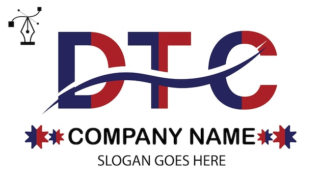 Vector logotipo de la letra dtc