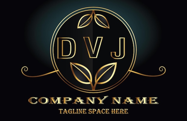 El logotipo de la letra DVJ