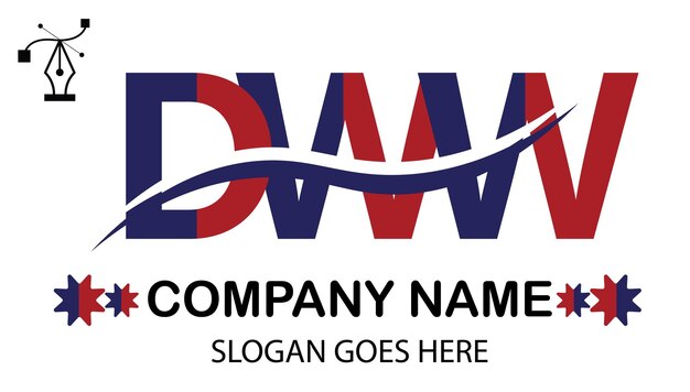 Vector logotipo de la letra dww