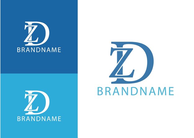 logotipo de la letra dz o zd