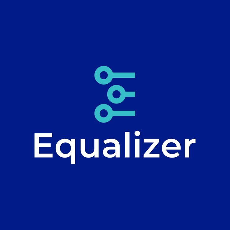 Vector logotipo de la letra e y del ecualizador