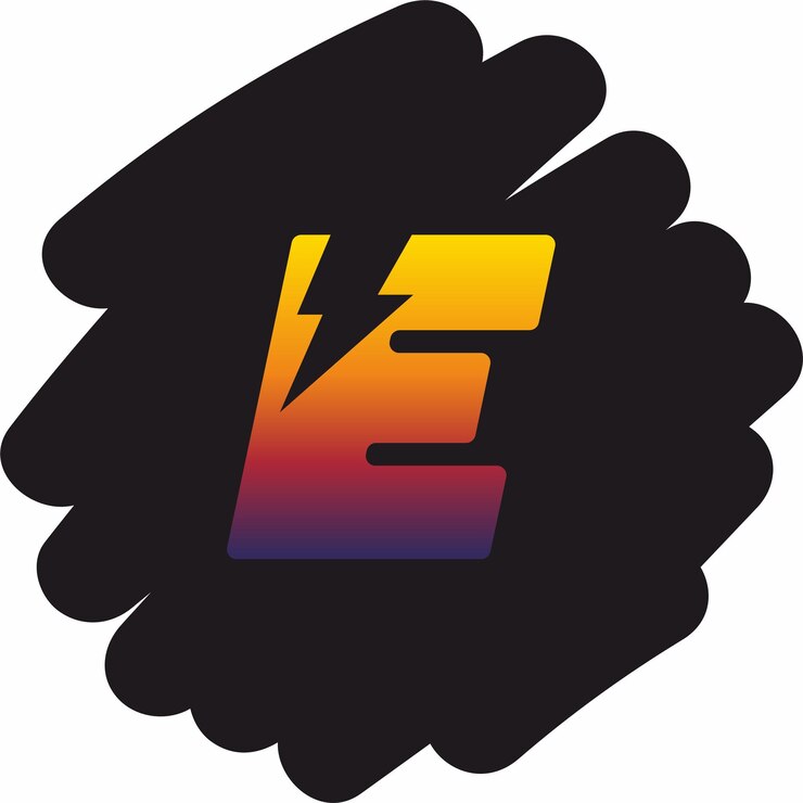 Vector el logotipo de la letra e eléctrica