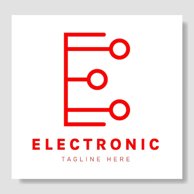 Vector logotipo de la letra e para la empresa de electricidad