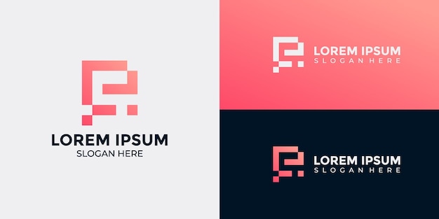 logotipo de la letra E de estilo tecnológico