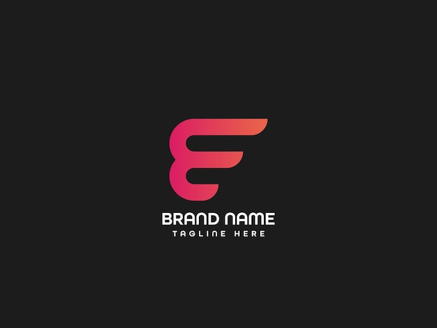 Logotipo de la letra e con un fondo negro