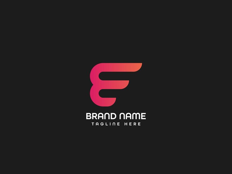 Logotipo de la letra e con un fondo negro