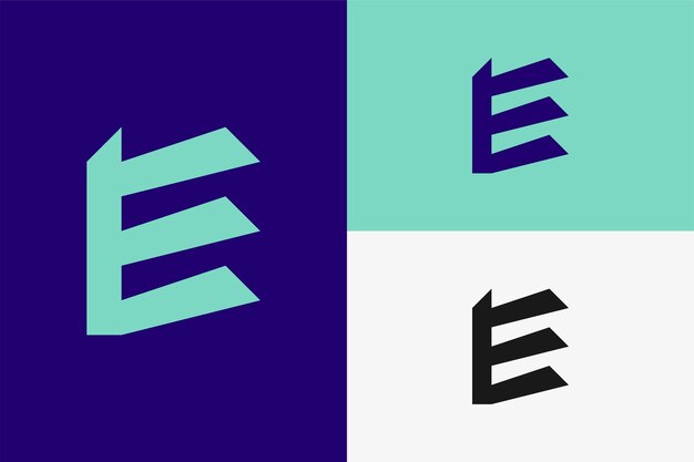Logotipo de la letra E moderna logotipo de la carta E simple