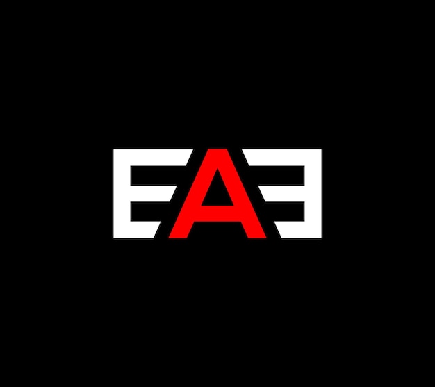 Logotipo de letra EAE, diseño de icono creativo, plantilla de icono Alfabeto EAE